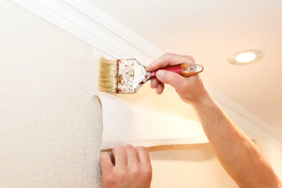 Pose de papier peint à Pamproux — revêtements muraux et toiles de verre